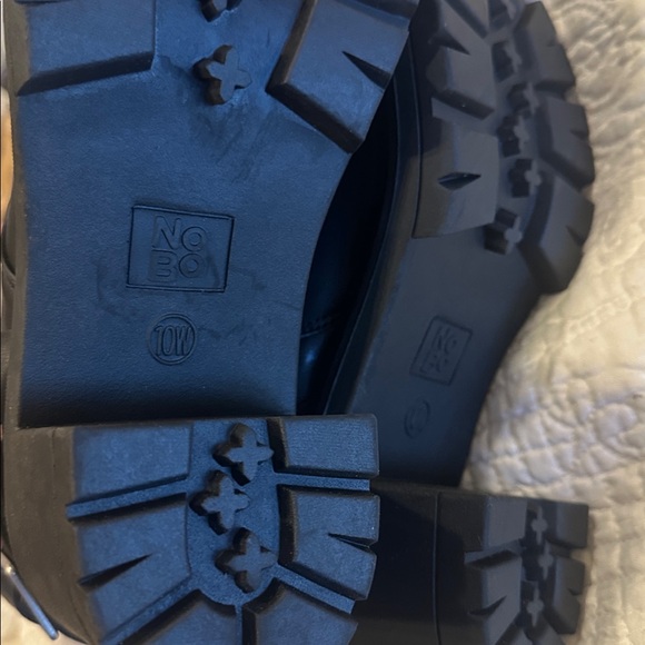 NO BOUNDARIES Womens Black Moto Combat Boots Size 10 Wide 10 - Picture 6 of 6